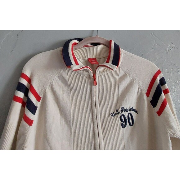 Vintage,Sweater Women XL,U.S.polo ASSN 1990,Full Zipper,short,cotton, Nylon,Span - Picture 5 of 10